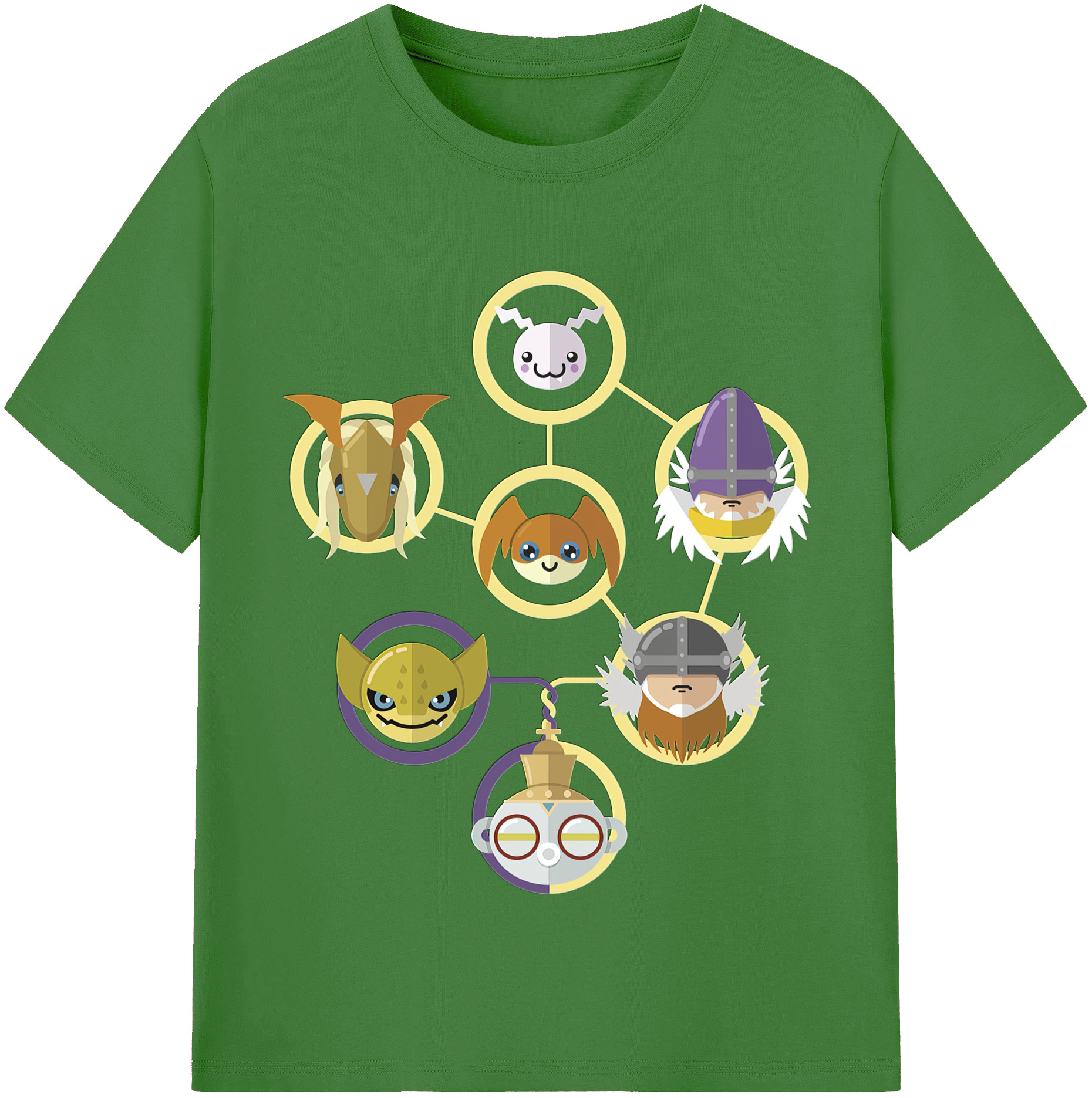 （画像用） Digimon デジタルモンスター/デジモン レディースカジュアルプリントTシャツ（綿100％）